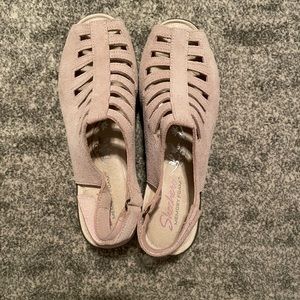 Blush Skechers Wedge Sandals